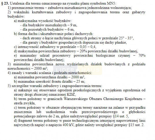 Działka Sprzedaż Łomianki Dolne 6