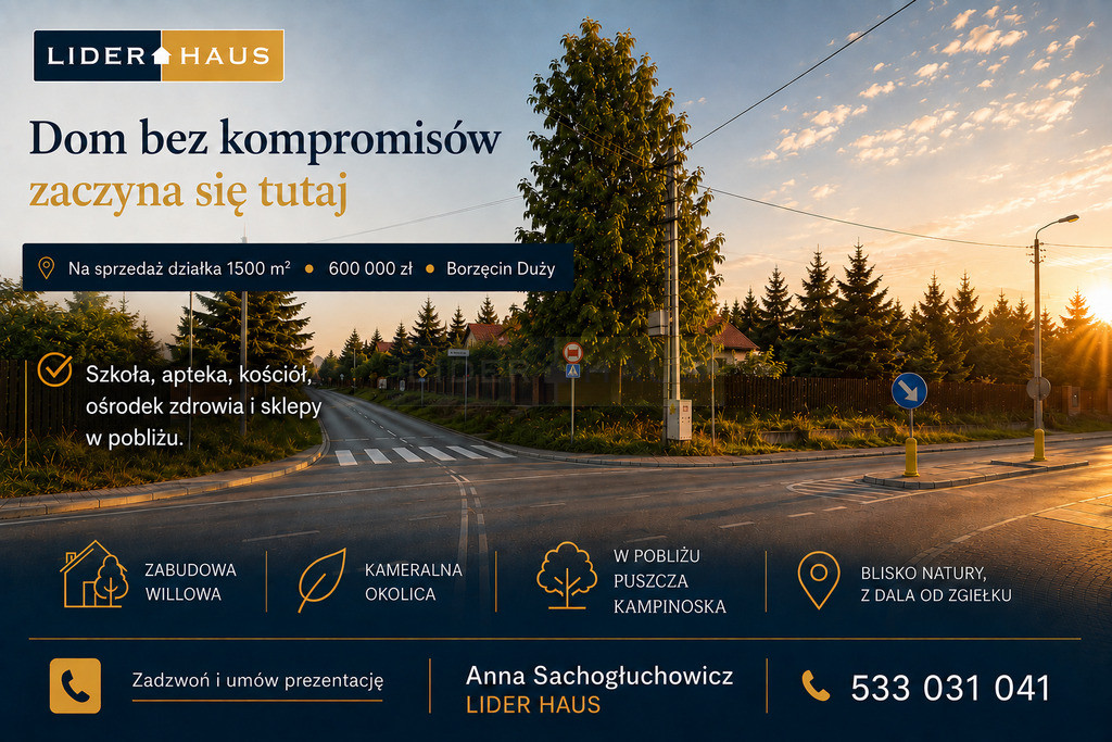 Działka Sprzedaż Borzęcin Duży