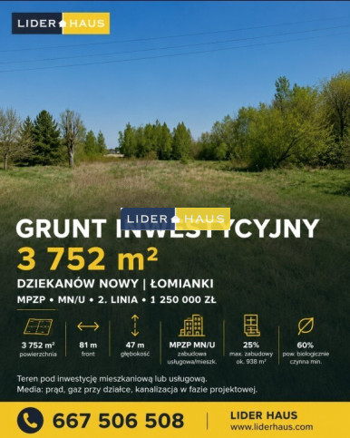 Działka Sprzedaż Dziekanów Nowy 1
